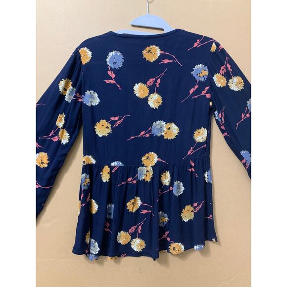 Fat Face ADELE Twilight Blooms Blouse Steel Blue Sz 2 NWT - Picture 12 of 13